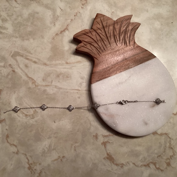 Effy diamond and Sterling Silver Clover motif bracelet - 7.5 inches - flaw - Picture 13 of 14